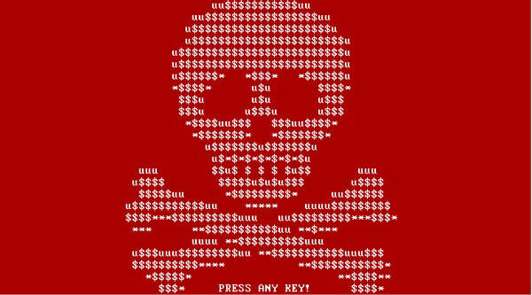 Petya 랜섬웨어 감염 화면(자료:안랩)