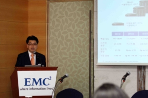 박현호 한국EMC 부장은 EMC 데이터도메인 GDA 신제품이 기업 백업 업무 효율성을 높여줄 것이라고 주장했다.