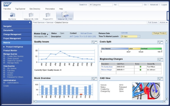 SAP PLM 7.0 구현 화면