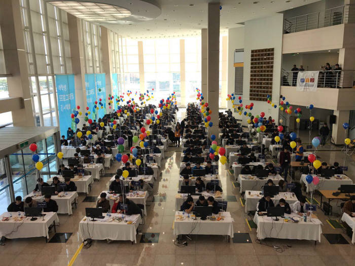 제17회 한국대학생프로그래밍경시대회 현장 모습.