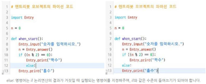 [그림3] if문과 else: 명령어 사용하기