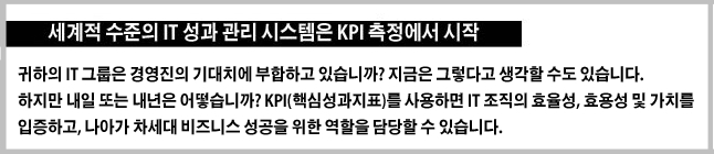 자동화된 IT 성과 관리 시스템과 KPI 측정