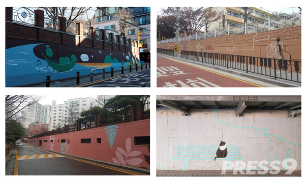 로보프린트가 서울 서초구에 조성한 벽화거리