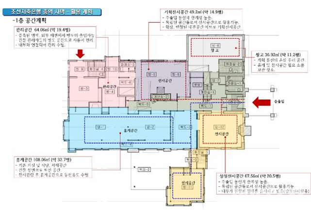 덕수궁 선원전 내 휴게공간 평면도(사진=문화재청)