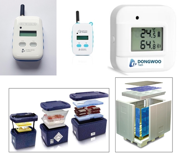 (시계방향)동우텍의 콜드체인키퍼, 미니키퍼, 델타티 수송패키지. 사진/동우텍