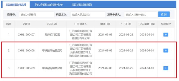 사진/중국 국가식품약품감독관리국(NMPA) 의약품평가센터(CDE) 홈페이지.
