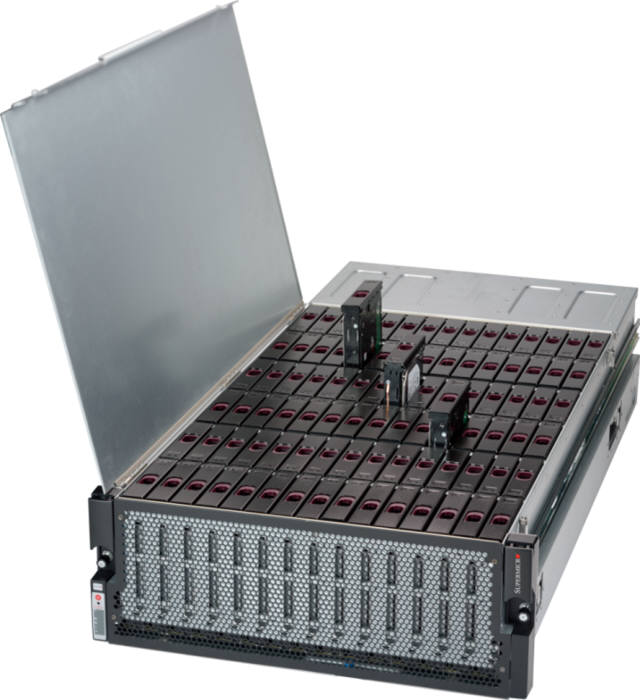 슈퍼마이크로 4U 90베이 스토리지 ‘CSE-946ED-R2KJBOD’ .