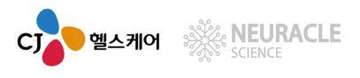 CJ헬스케어(왼쪽)와 뉴라클사이언스 로고