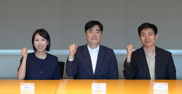 (왼쪽부터)대웅제약 내분비1사업팀 정혜민 팀장, 임상의학팀 나재진 팀장, 순환기개발팀 허완 PL. 사진/대웅제약