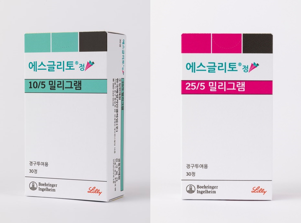 베링거인겔하임의 SGLT-2 억제제·DPP-4 억제제 결합 당뇨 복합제 '에스글리토정'. 사진/한국베링거인겔하임